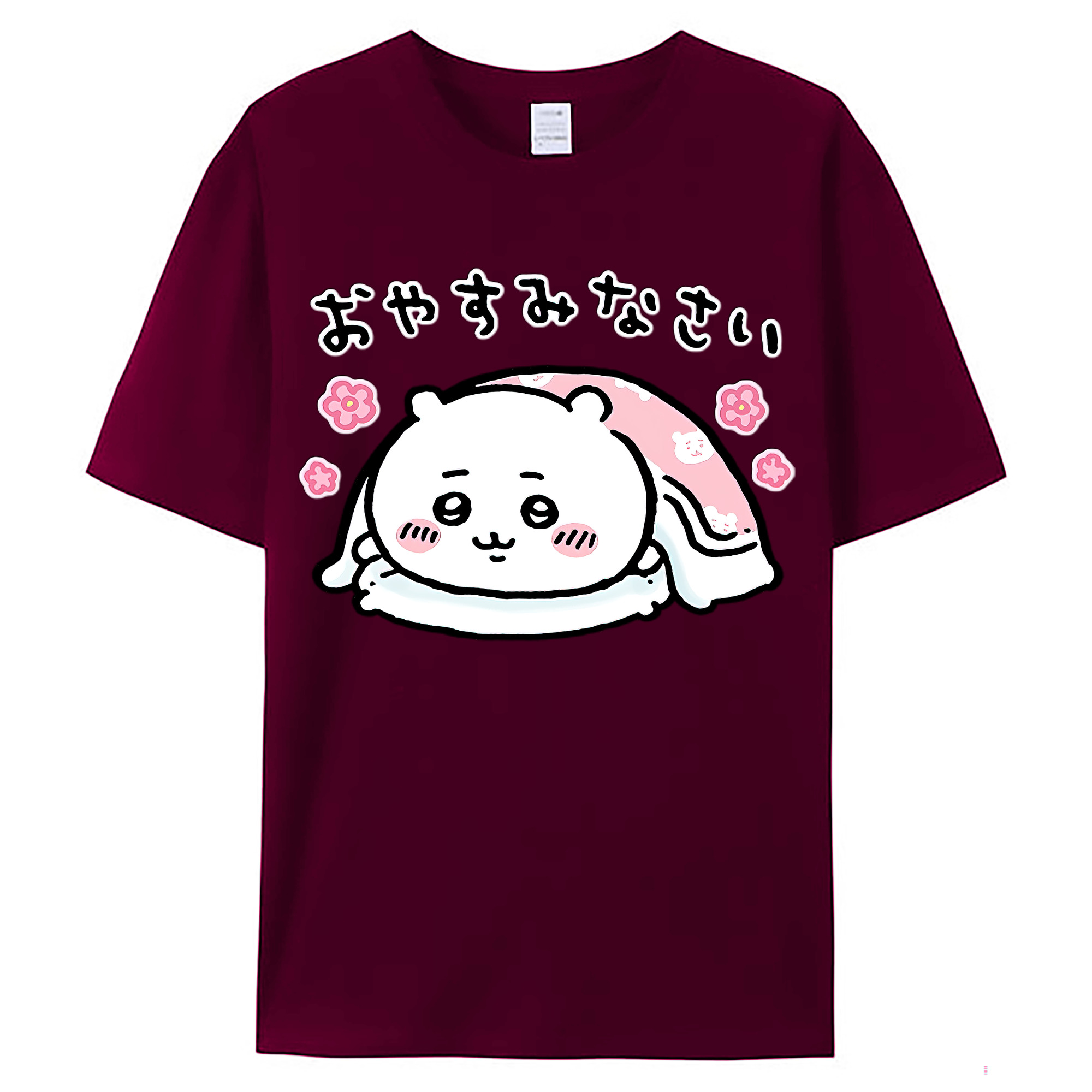 （画像用） ちいかわ ちいかわ Chii-kawa chiikawa レディースカジュアルプリントTシャツ（綿100％）